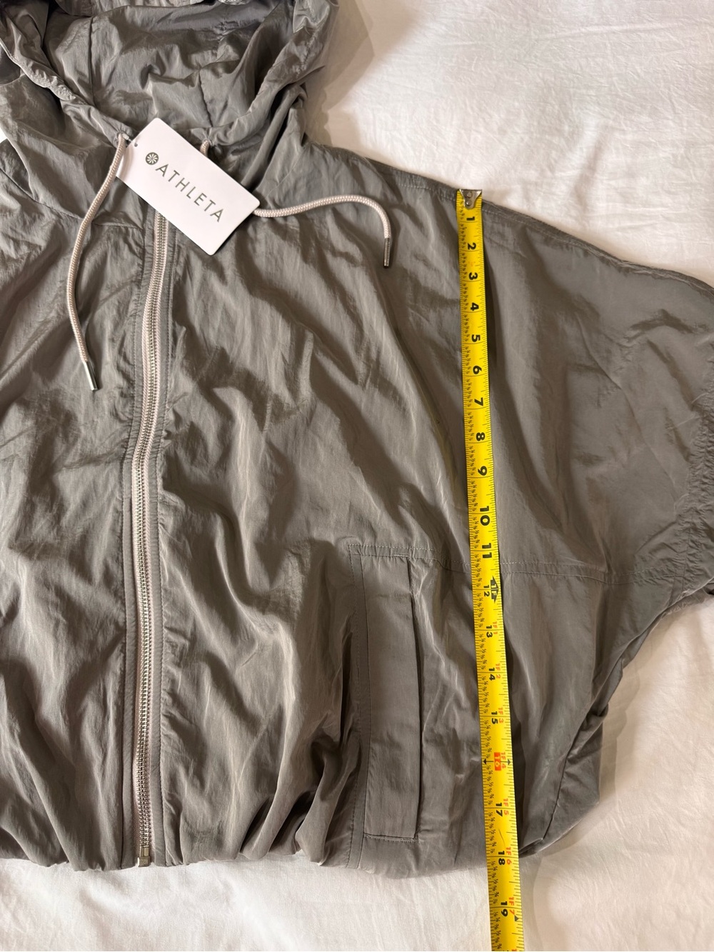 Athleta Day Drift Jacket Abalone Sheen M NWT Cropped Water Repellent - Picture 12 of 14